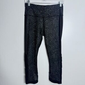 Lululemon Var-City Crop‎ Samba Snake Battleship Black Size 6